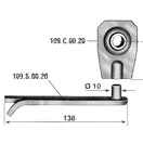 SUPPORTO A MURARE CON CUSCINETTO ESTRAIBILE